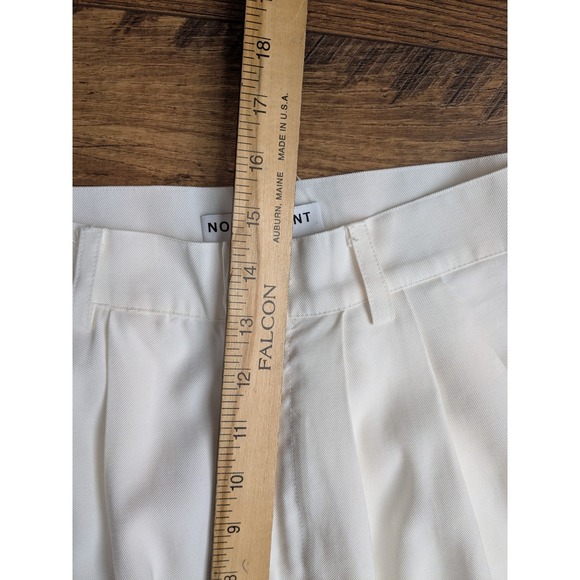 NWOT NONCHALANT LABEL Fabi Wide Leg Pleated Trousers White High Rise Pants 26x31 - Picture 10 of 16